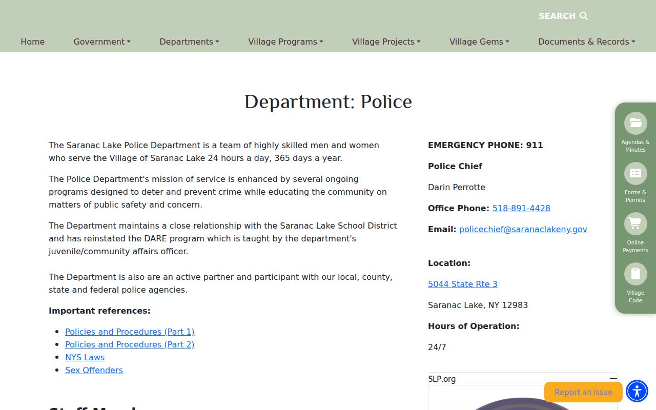 Franklin County Saranac Lake criminal records source showing police activity reports